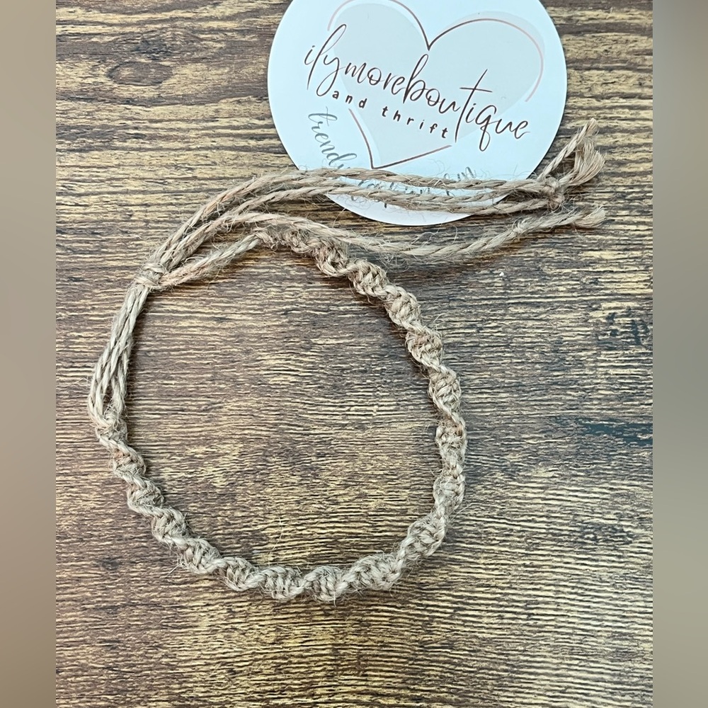 Handmade adjustable macrame bracelet brown